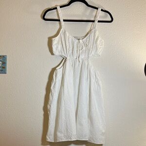 American Eagle Outfitters White Eyelet Mini Dress